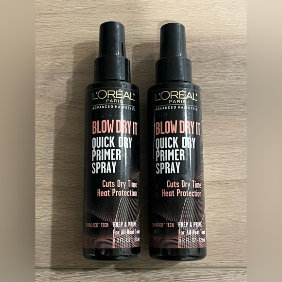 L'Oreal Paris Blow Dry It Quick Dry Primer Spray Discontinued NEW Lot of 2 4.2Oz